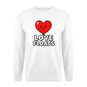 Love Floats Heart Mascot Graphic - Unisex Sweatshirt - white - Front