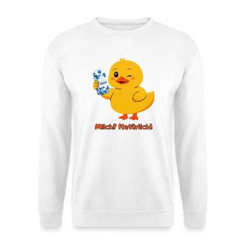 Ente Milch Natuerlich - Unisex Pullover - Weiß - Vorne