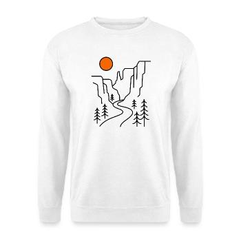Cadeau pour randonnée en ligne des montagnes Canyon - Sweat-shirt Unisexe - blanc - Devant