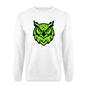 Green Owl Mascot Logo - Unisex Sweatshirt - white - Front