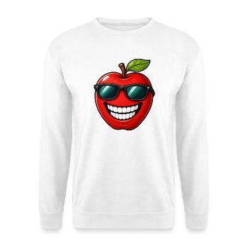 Kawaii Apfel Cartoon Sommer Frucht - Unisex Pullover - Weiß - Vorne