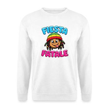 Fiesta Fatale Rasta Cartoon - Sweat-shirt Unisexe - blanc - Devant
