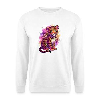 90er-Jahre-inspiriertes Tiger-Shirt Geburtstags-Leopardenhemd - Unisex Pullover - Weiß - Vorne