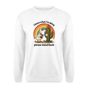 Oie Plume de Feu contre Cactus - Sweat-shirt Unisexe - blanc - Devant