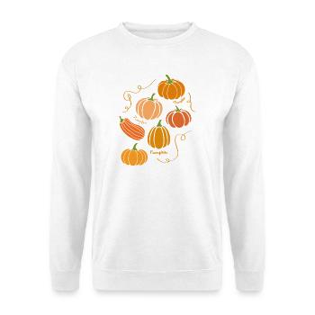 Pumpkin  - Unisex Pullover - Weiß - Vorne - Alina (178cm) & Michal (187cm)