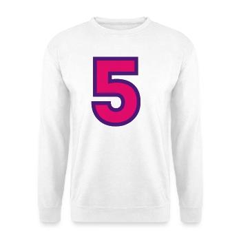 5 Geburtstag Nummer 5 Jahre Kinder T-Shirt - Unisex Pullover - Weiß - Vorne - Alina (178cm) & Michal (187cm)