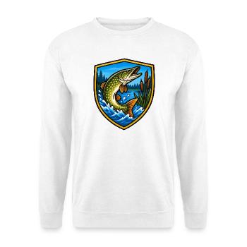 Schildpike am See - Unisex Pullover - Weiß - Vorne - Alina (178cm) & Michal (187cm)