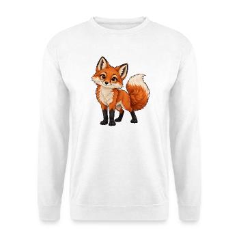 Frecher Rotfuchs - Unisex Pullover - Weiß - Vorne - Alina (178cm) & Michal (187cm)