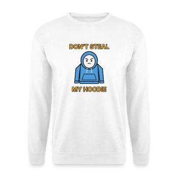 Hoodie – Don’t steal my hoodie – Pärchen lustig - Unisex Pullover - Weiß - Vorne - Alina (178cm) & Michal (187cm)