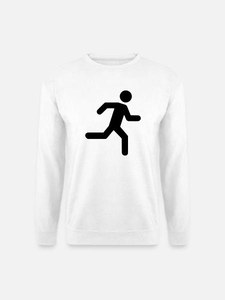 Running Man - Unisex Pullover - Weiß