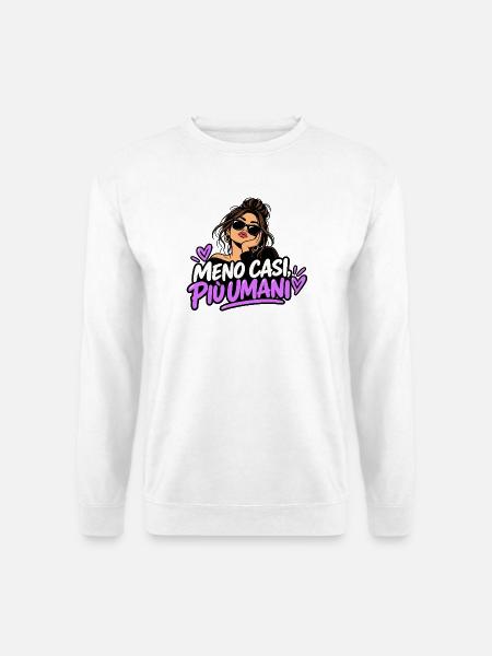 Weniger Fälle, mehr Menschen - Unisex Pullover - Weiß