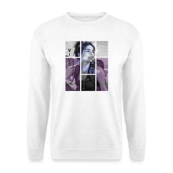 Abenteuerlustige Frau 2 - Unisex Pullover - Weiß - Vorne - Alina (178cm) & Michal (187cm)