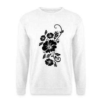 floral flower blumen sommer - Unisex Pullover - Weiß - Vorne