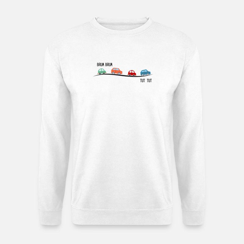 Autos im Geschwindigskeitsrausch - Unisex Pullover - Weiß