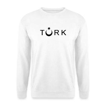 TÜRK - Unisex Pullover - Weiß - Vorne - Alina (178cm) & Michal (187cm)