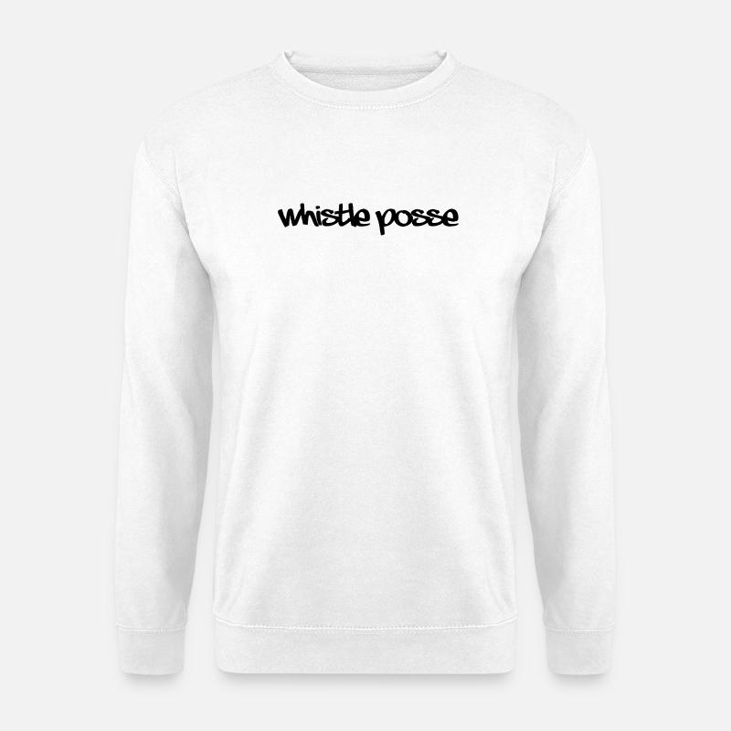 1990s rave style "Whistle posse"  - Unisex Sweatshirt - white