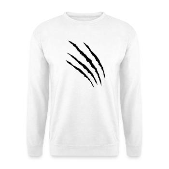 kratzer tatze klaue claws pfote - Unisex Pullover - Weiß - Vorne