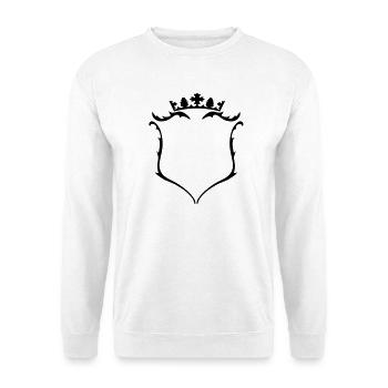 A crest with crown - Unisex Sweatshirt - white - Front