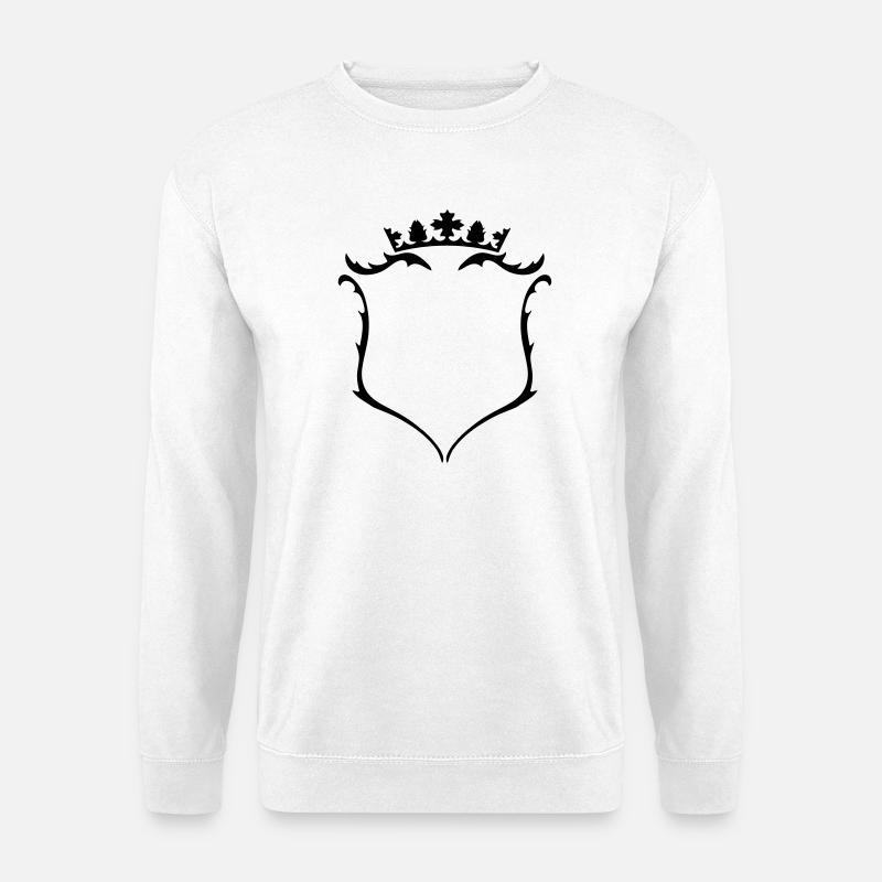 A crest with crown - Unisex Sweatshirt - white