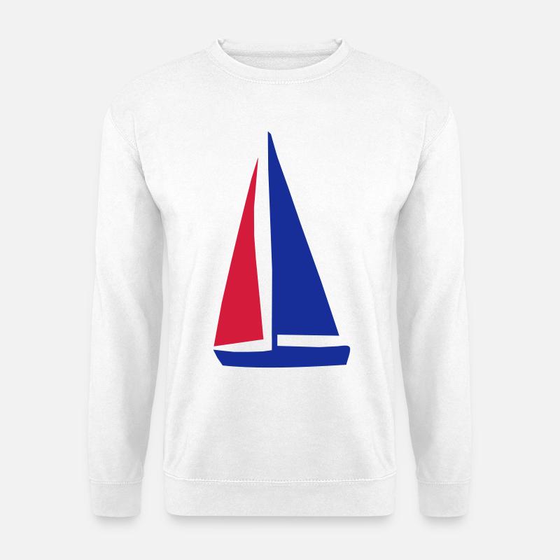 Segelboot - Unisex Pullover - Weiß