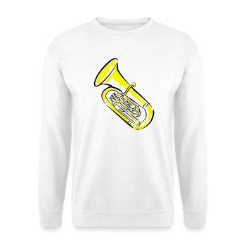 Illustration graphique de tuba sur les vêtements - Sweat-shirt Unisexe - blanc - Devant