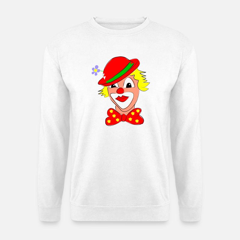 clown karneval lustig - Unisex Pullover - Weiß