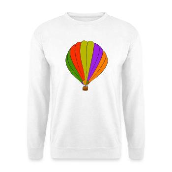 hot air balloon - Unisex Sweatshirt - white - Front