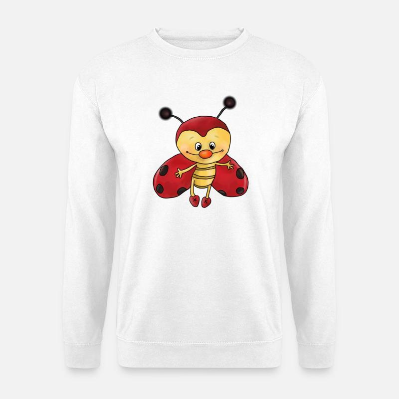 cute ladybug - Unisex Sweatshirt - white