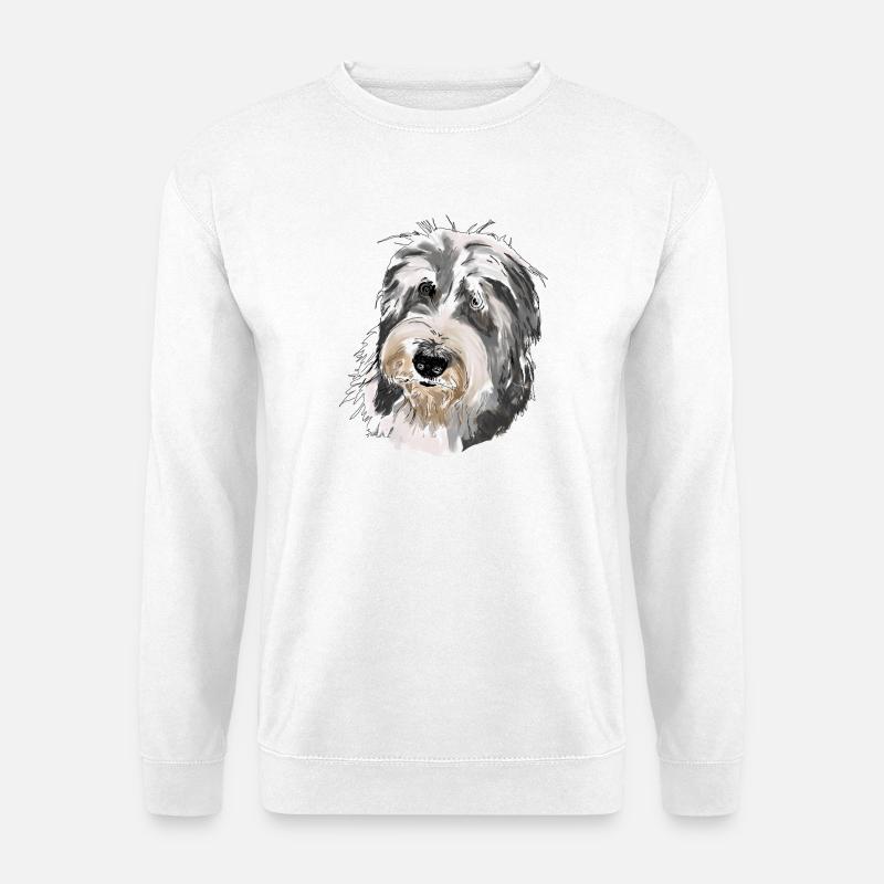 Bearded Collie - Unisex Pullover - Weiß
