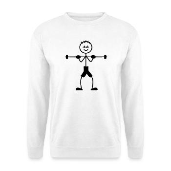 Krafttraining mit viel Gewicht - Unisex Pullover - Weiß - Vorne