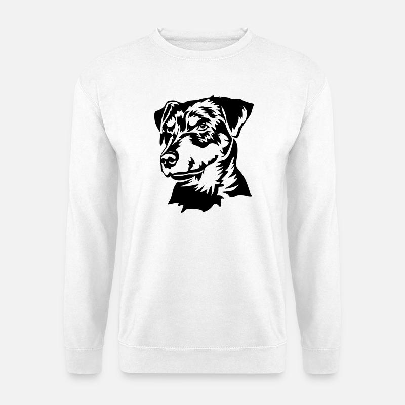 Deutscher Jagdterrier Kopf - Unisex Pullover - Weiß