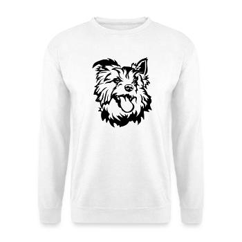 Australian Terrier Head - Unisex Sweatshirt - white - Front