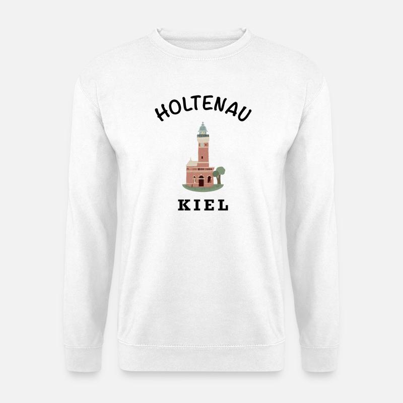 Kiel Holtenau Leuchtturm, deutsche Ostsee - Unisex Pullover - Weiß