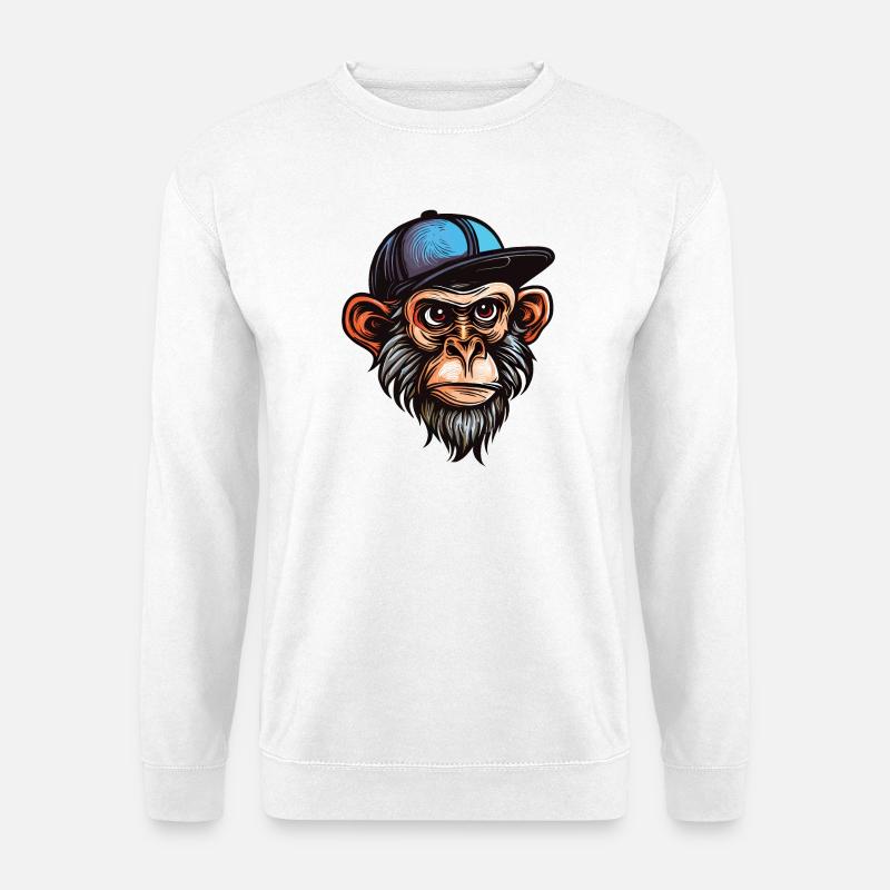 Funny Monkey - Unisex Sweatshirt - white