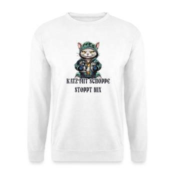 Apfelwein und Katzen Design - Unisex Pullover - Weiß - Vorne