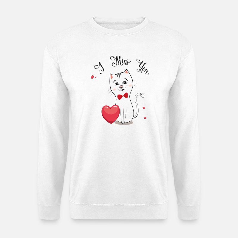 I miss you - Unisex Pullover - Weiß