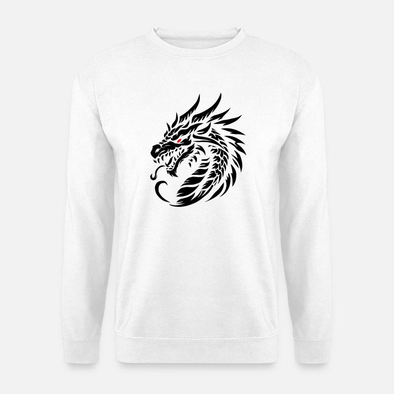 Dragonemblem black - Unisex Pullover - Weiß