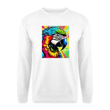 Perroquet Pop Art - Sweat-shirt Unisexe - blanc - Devant