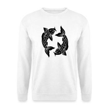 Sternzeichen Bild Fische - Unisex Pullover - Weiß - Vorne
