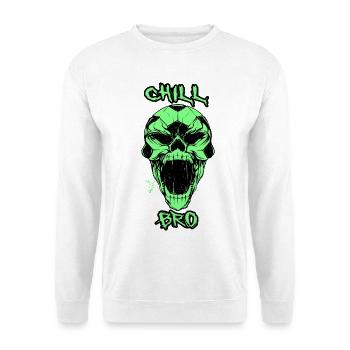 Totenkopf Chill Bro - Unisex Pullover - Weiß - Vorne