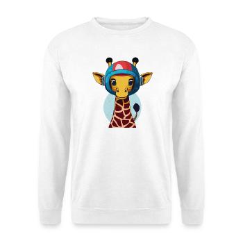 Space Giraffe with Helmet - Unisex Sweatshirt - white - Front