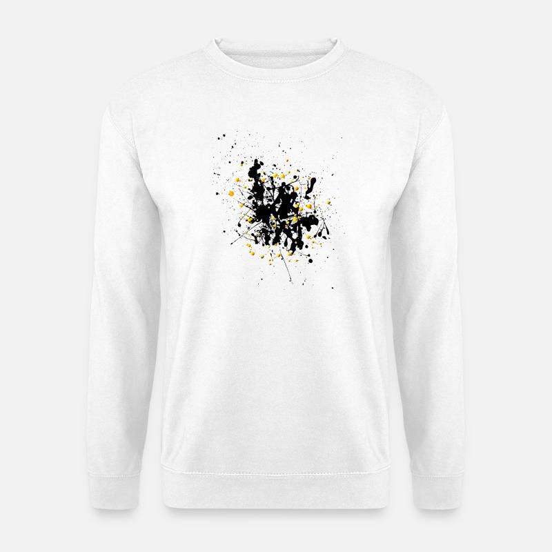 Yellowblack.Splash - Unisex Sweatshirt - white