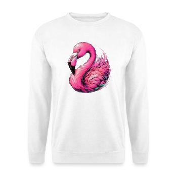 Flamingo - Unisex Pullover - Weiß - Vorne