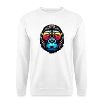 Gorillas with sunglasses - Unisex Sweatshirt - white - Front