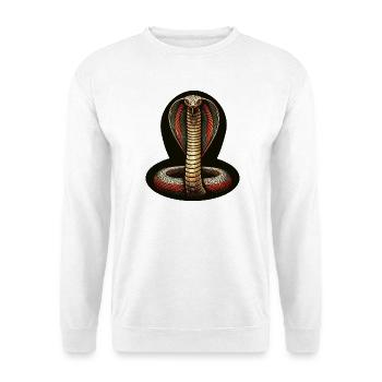 Kobra im Feuerfarben-Kontrast - Unisex Pullover - Weiß - Vorne