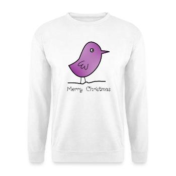WEIHNACHTEN. FROHE WEIHNACHTEN. FROHE WEIHNACHTEN. NEUJAHRSTAG - Unisex Pullover - Weiß - Vorne