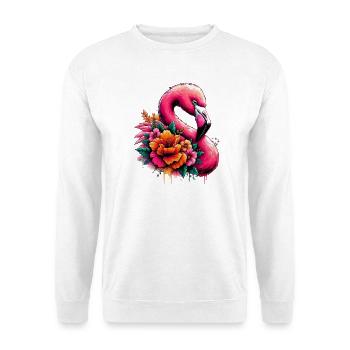 Flamant - Sweat-shirt Unisexe - blanc - Devant