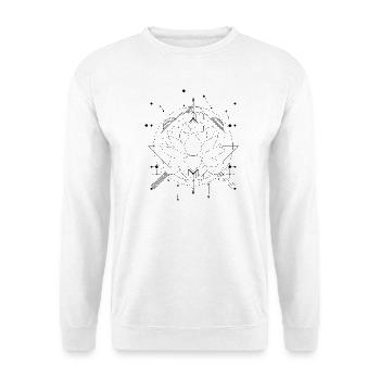 Geometric Lotus Mandala - Unisex Sweatshirt - white - Front