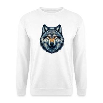 Loup - Sweat-shirt Unisexe - blanc - Devant
