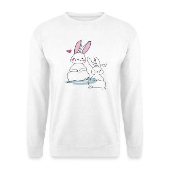 Osterhasen - Unisex Pullover - Weiß - Vorne